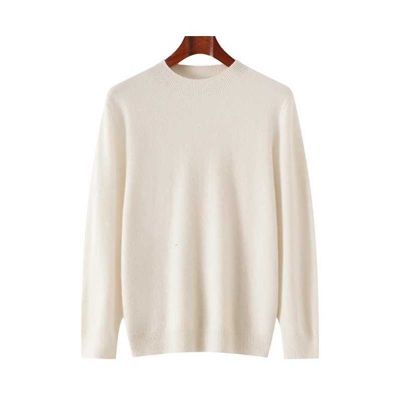 Hommes basique classique col rond pull automne hiver couleur unie 00 cachemire tricoté pull intelligent décontracté doux chaud vêtements hauts W2