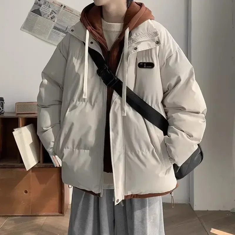 Cappotto invernale caldo per uomo Giacca con cappuccio spessa tinta unita Uomo coreano Recensioni Molte novità originali in estetica elegante 251129