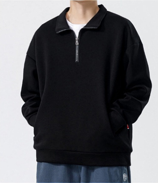 144 sweat-shirt à col roulé pour hommes automne épaissi ample tendance