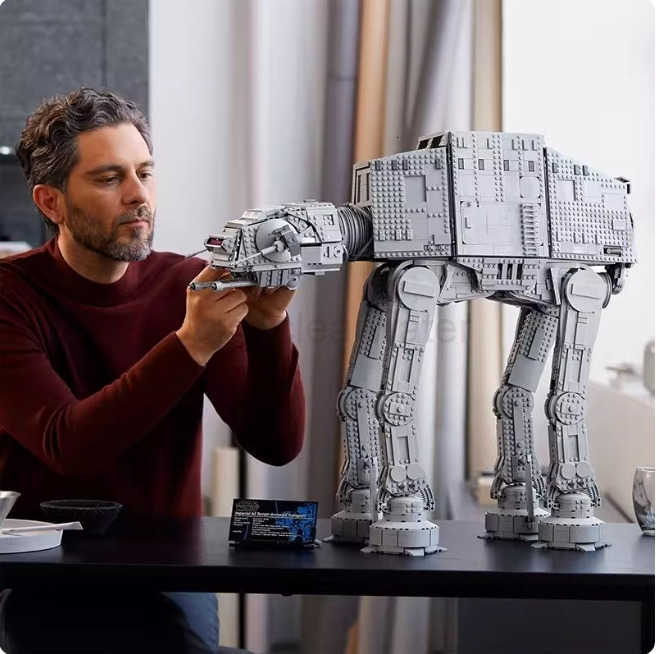 Top qu 75313 large size X1986 Walking hine AT all-terrain armored walker collection puzzle building block toy model gift house decoration C251204-image-1087302436
