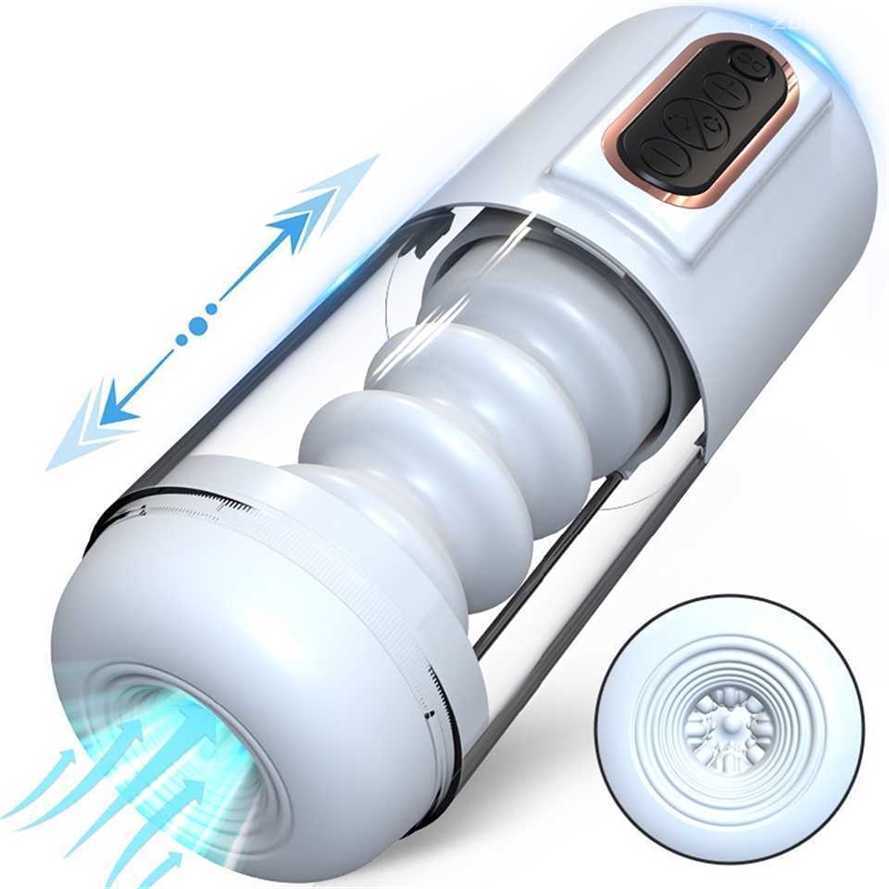 Automatic Thrusting Male Masturbator Tight Silicone Vagina Sex Toys for Men Adjustable Frequency Hands Free Pocket Pussy Machine