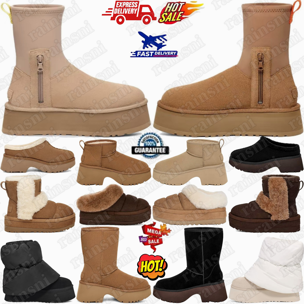 Classic Short Ultra Mini New Heights Boot Cozy Clog Dipper Boots Womens Chestnut Hickory Black Yellow Mustard Seed-image-984259221