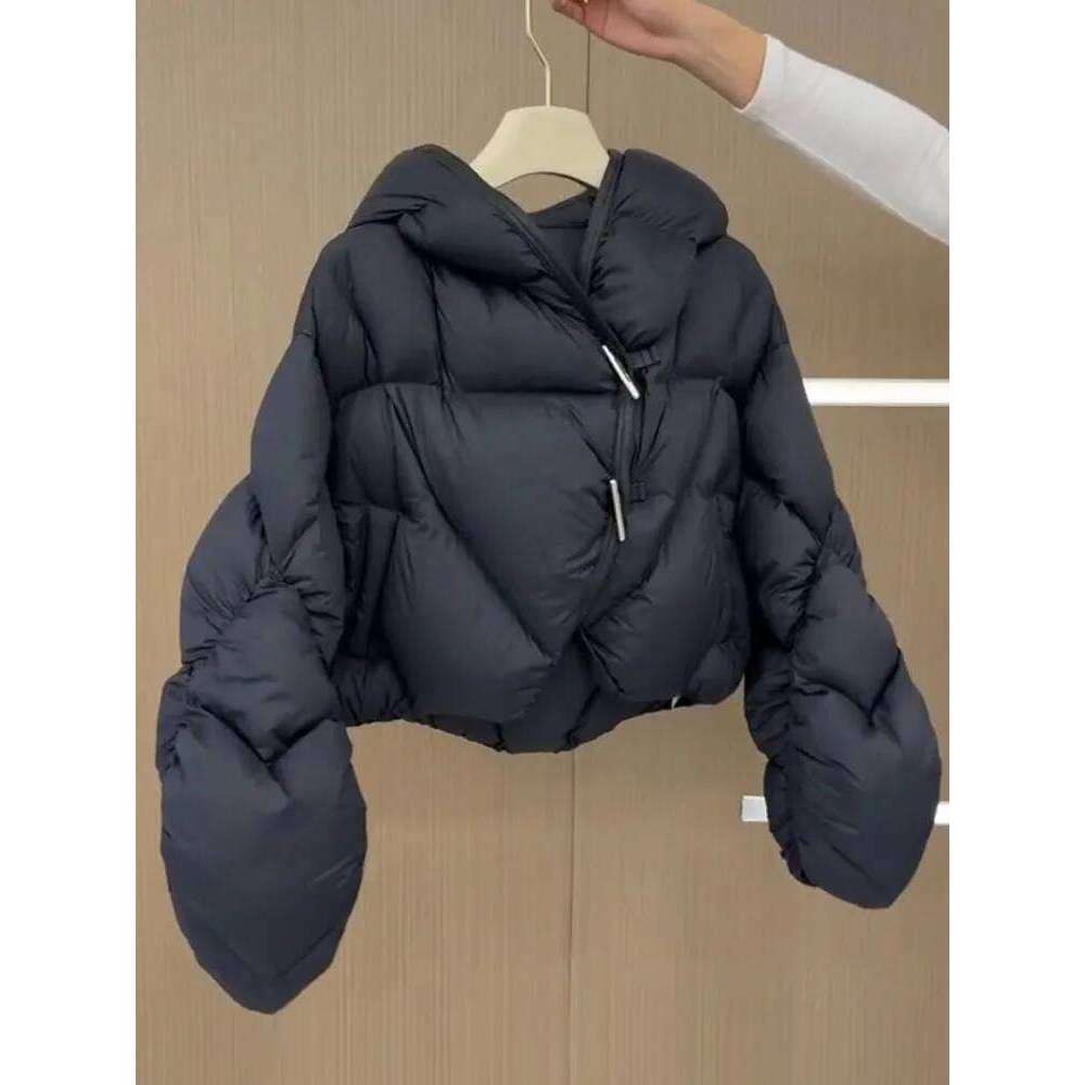 New Autumn Winter Women Jacket Soft Warm White Goose Down Puffer Short Outerwear Lightweight Fashion Casual Coat