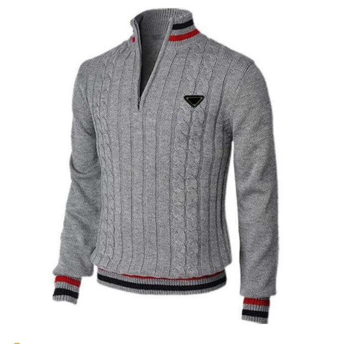 POLO sweater men quarter zip designer knit sweaters mens pullover half zipper luxury casual jumper autumn wool men hoodie