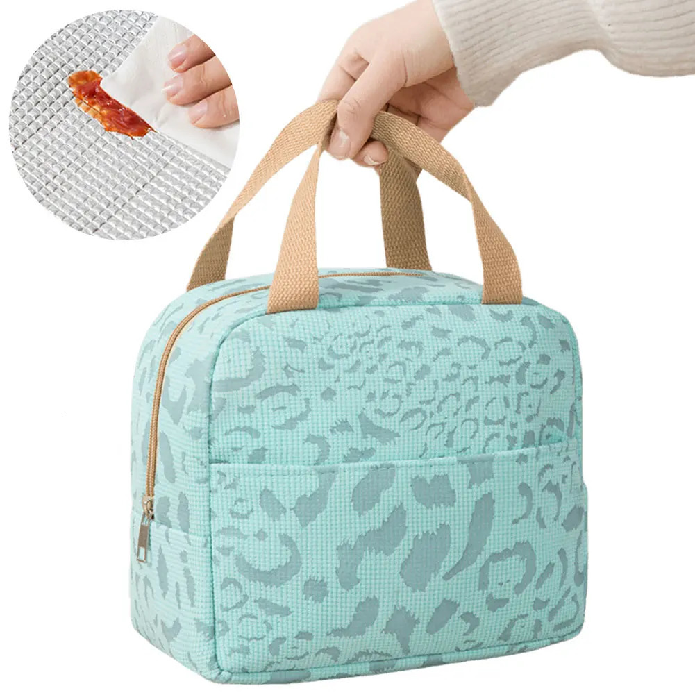 Sac à lunch isolé Sac fourre-tout à déjeuner avec papier d'aluminium Sac de boîte à lunch thermique Multifonction Grande capacité pour le travail