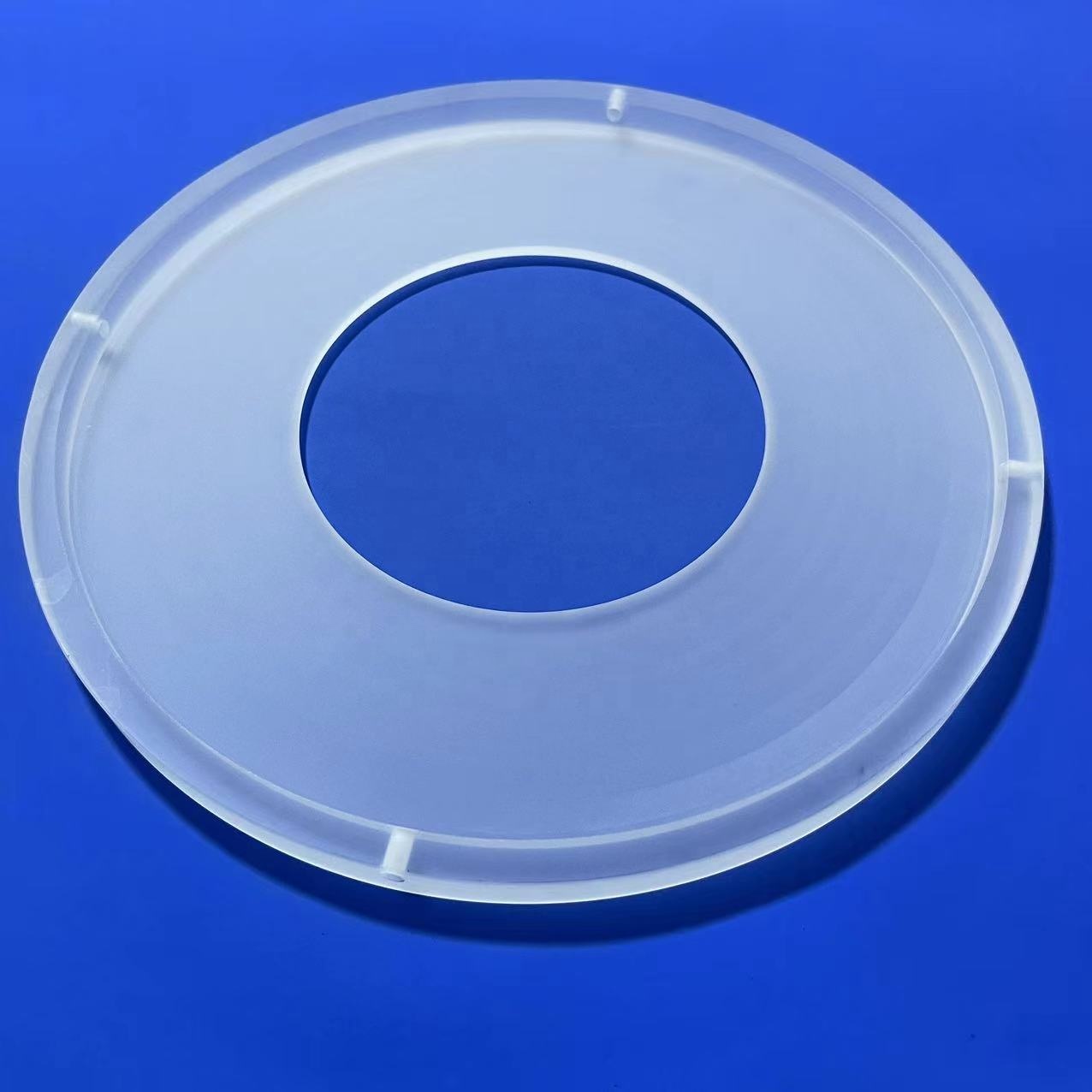 Customized Processing Opaque Quartz Glass Flange CNC Machined Frosted Quartz Flange Ring for Semiconductor-image-1087285075
