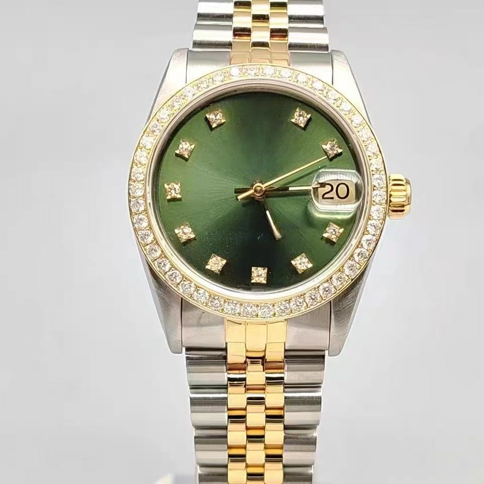 Montres-bracelets Star pour hommes, bracelet argenté, montre en acier inoxydable, aiguilles en diamant