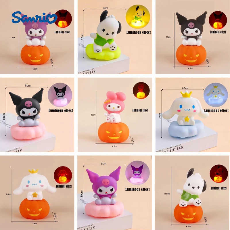Sanrio New Anime Sanrios Night Light Cartoon Cloud Kuromi Cinnamoroll Pochacco Small Table Light Table Illuminating Decoration Gifts H251205-image-1087347139