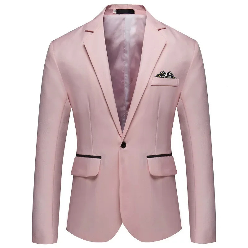 Veste de costume décontractée à manches longues pour hommes, bouton unique, fente sans repassage, petite veste de costume, coupe confortable, lon