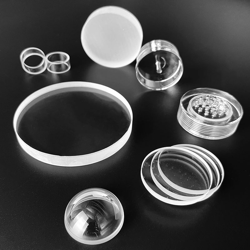 OEM Size Transparent Round Holes clear Glass Plates Round Fused Silica Quartz Glass Disc-image-1087285361