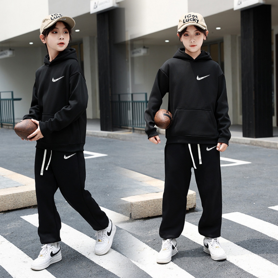 Boys Girls Hoodies Clothes Designer Kids Clothing Sets Luxury Hooded Sweatshirts Pants Two-piece Autumn Winter Tracksuits Children Sweatpants H25-image-1087662859