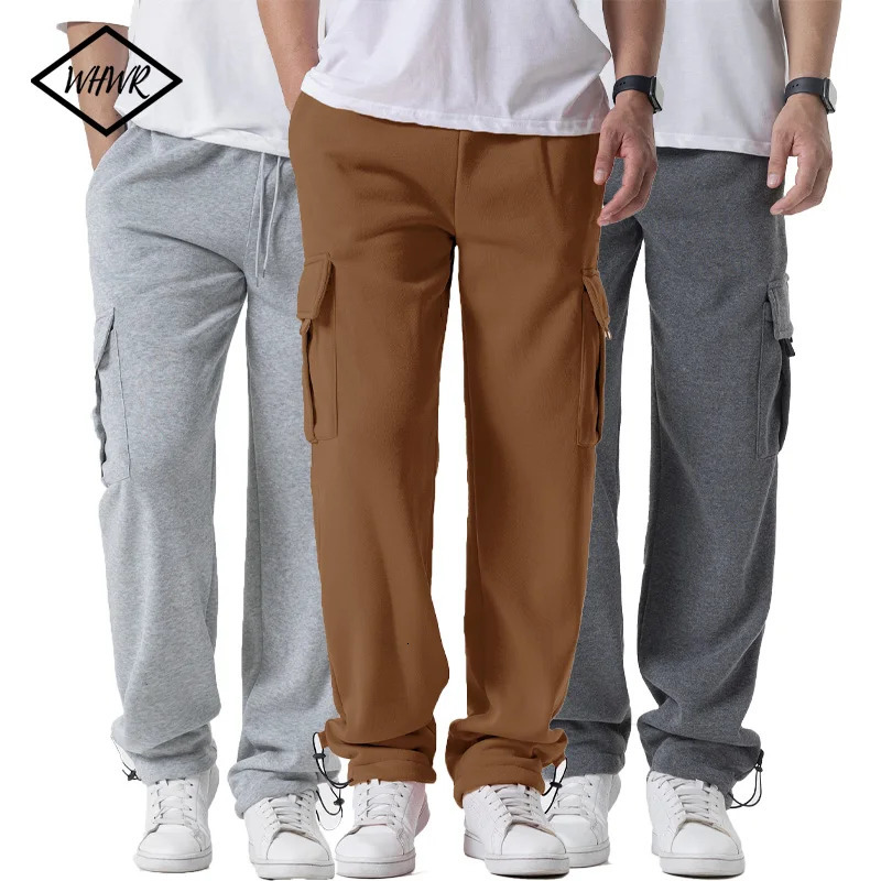 Pantalons de jogging pour hommes Pantalons longs avec cordon de serrage pour hommes Pantalons de survêtement multi-poches Pantalons cargo décontr