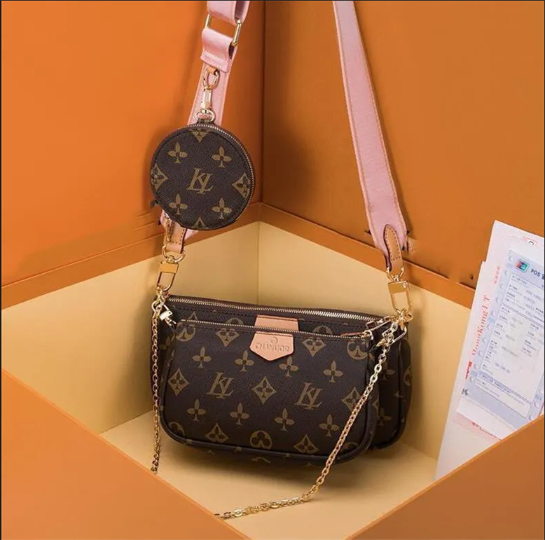 Top Quality Multi Pochette Felice Bag Womens Crossbody Shoulder Bag Designer Handbag Mirror Quality Leather Chain Bag Luxury Envelope Bag Three Piec