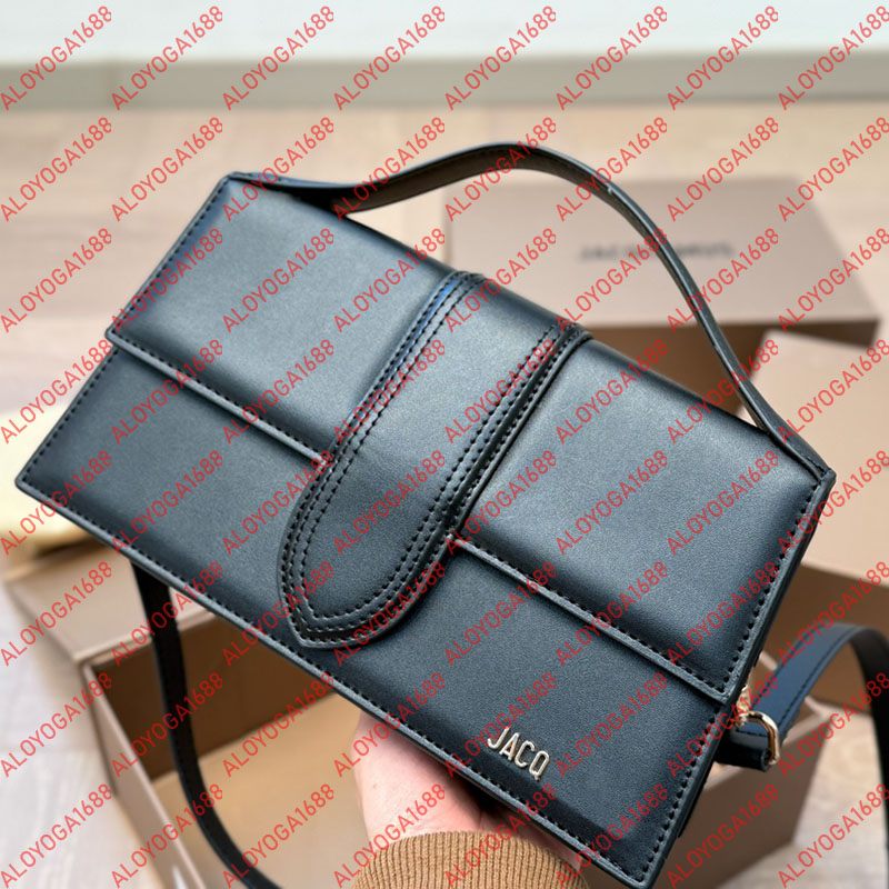 Shoulder Bags Designers Woman 10A High Quality Jaquemeu Genuine Leather Black Women Handbag Small Size 20,25CM Fashion Ladies Crossbody Bags With Bo
