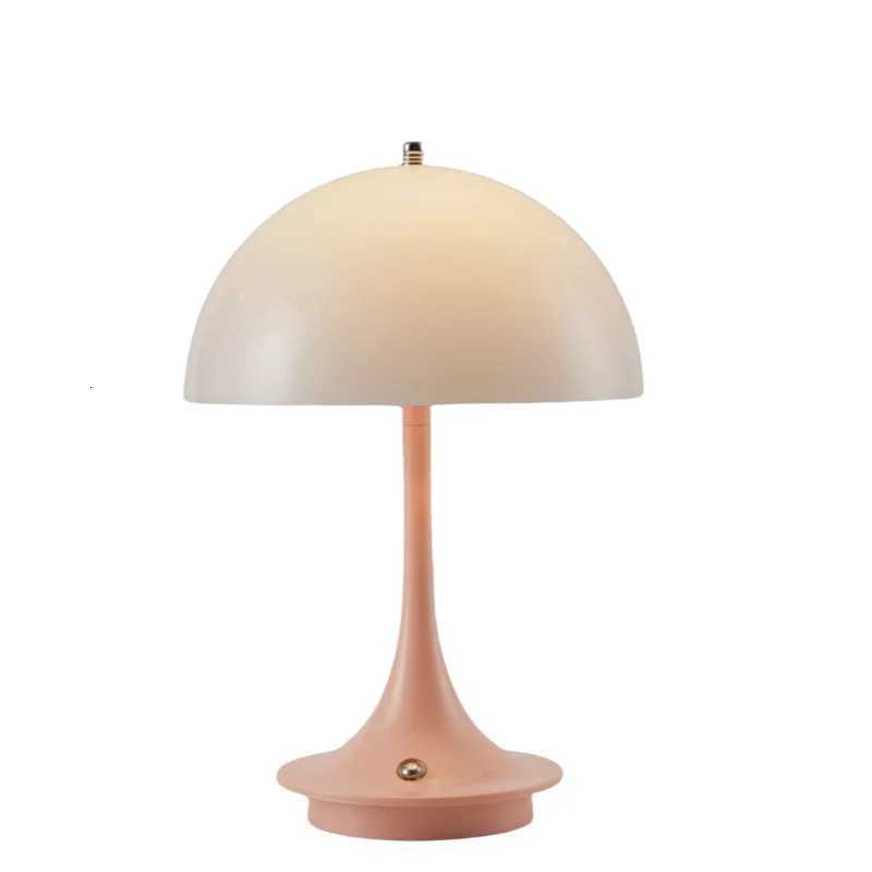 Nordic cream wind charging mushroom night light modern touch eye protection desk bedroom bedside table lamp M251205