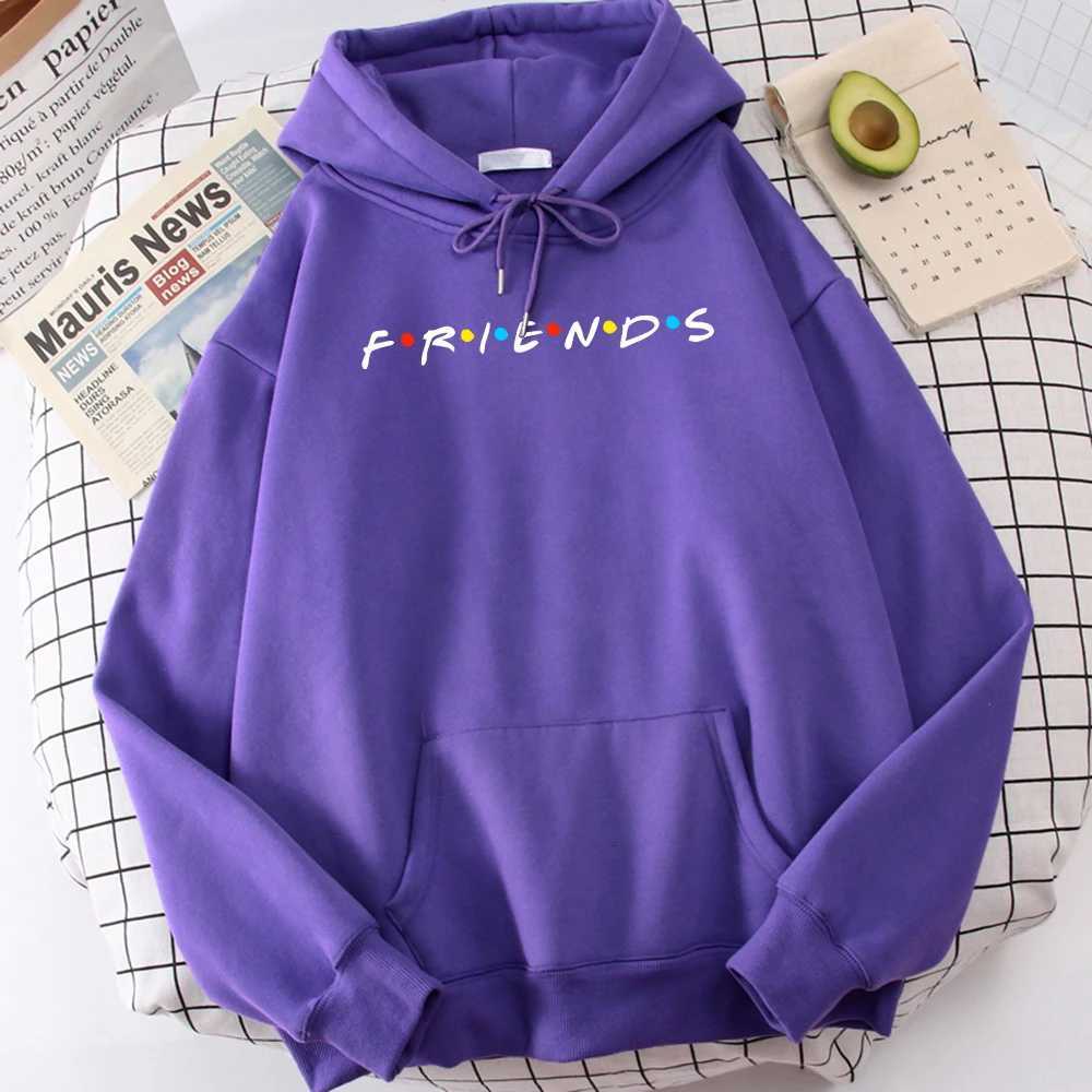 Sitcom Movie Friends Printed Mens Hoody Korean Fleece Sweatshirt Simple Crewneck Hooded Street Oversize Autumn Mens ClothesXJ251205