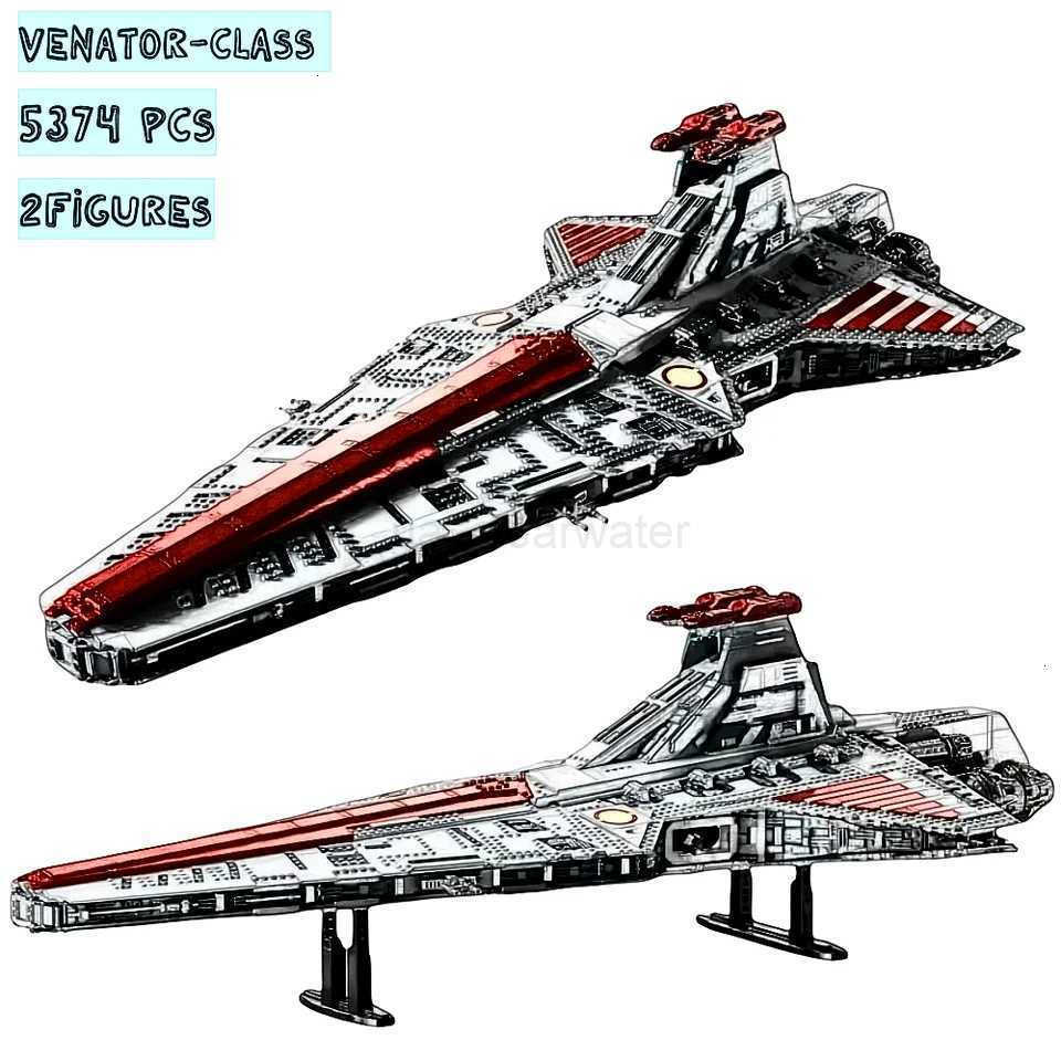 In Stock UCS Biggest Venator Class Republic Attacks Cruiser Building Set Blocks Bricks Construction Toys For Adult Birthday Gift C251204-image-1087302099