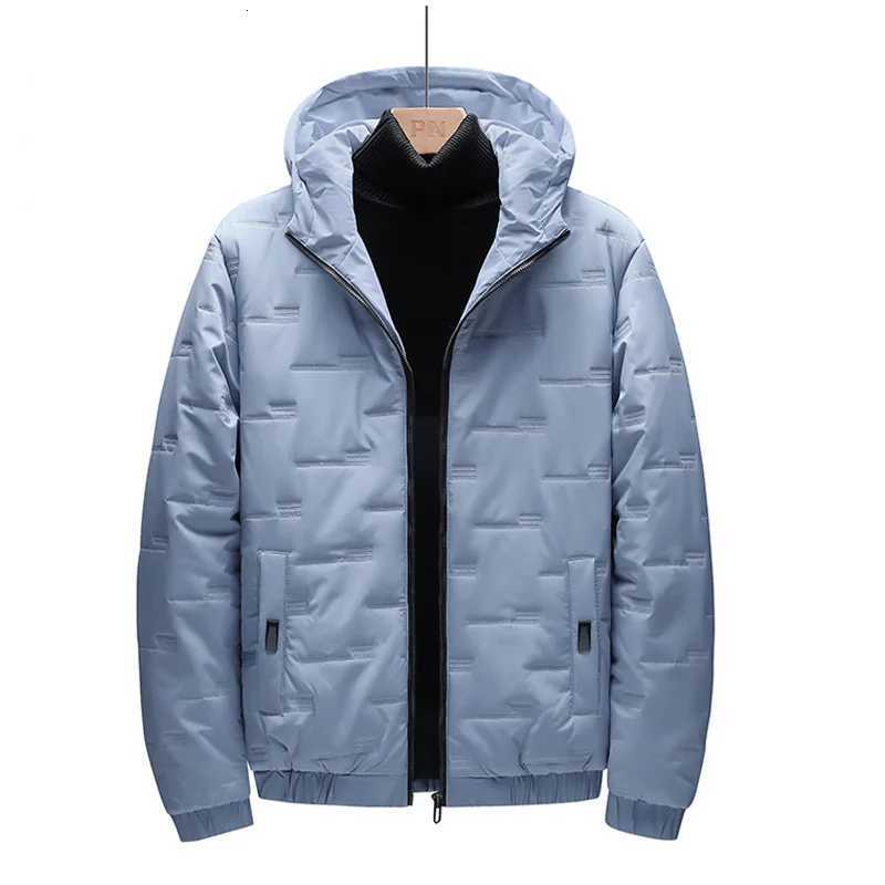Thick Warm Autumn Winter Jacket Mens Fashion Puffer Coat Bomber Jacket Gray Black Fashion Casual Hooded Quilted Jacket M251205