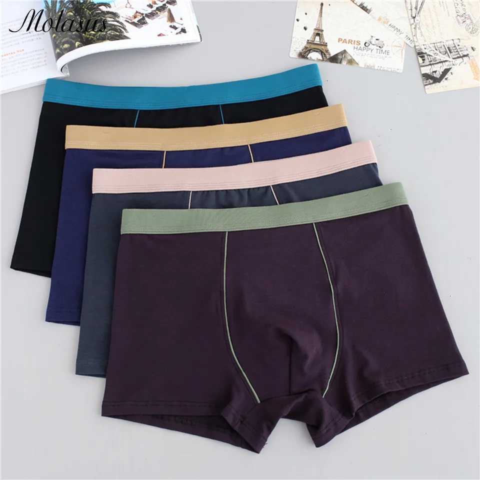 5pcs Cotton Boxer Shorts Men Underwear Soft Breathable Male Underpants for Men Homme Boxershorts Slips Sexy Thin Panties S-5XL X251205