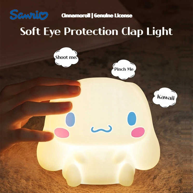 Sanrio New Anime Cinnamoroll Luminous Toys Bedroom Bed Sleeping Pat lamp Soft Light Table Lamp Decor Kids Christmas Holiday Gift H251205-image-1087350621