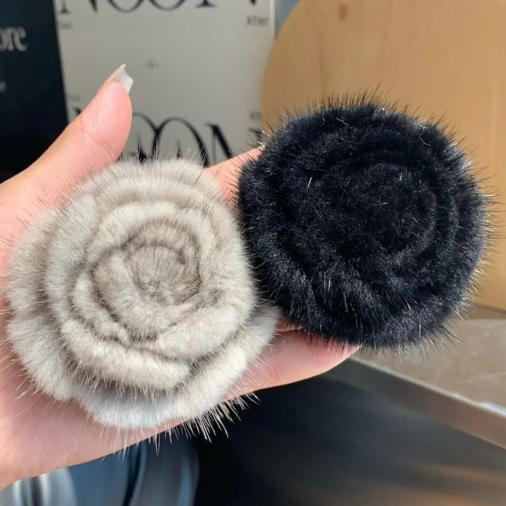 Véritable vison fourrure fleur broche femmes simple mode haut de gamme pull épingle accessoires vêtements écharpe accessoires décoratifs 251204