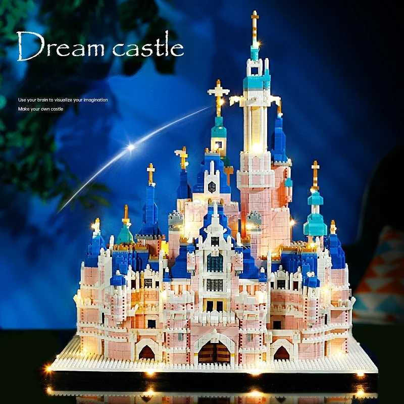 6300PCS Light Large Castle Micro Building Blocks Pink Series Castle Church Diamond Blocks Construction Toys for Girls Adult Gift C251204-image-1087302628