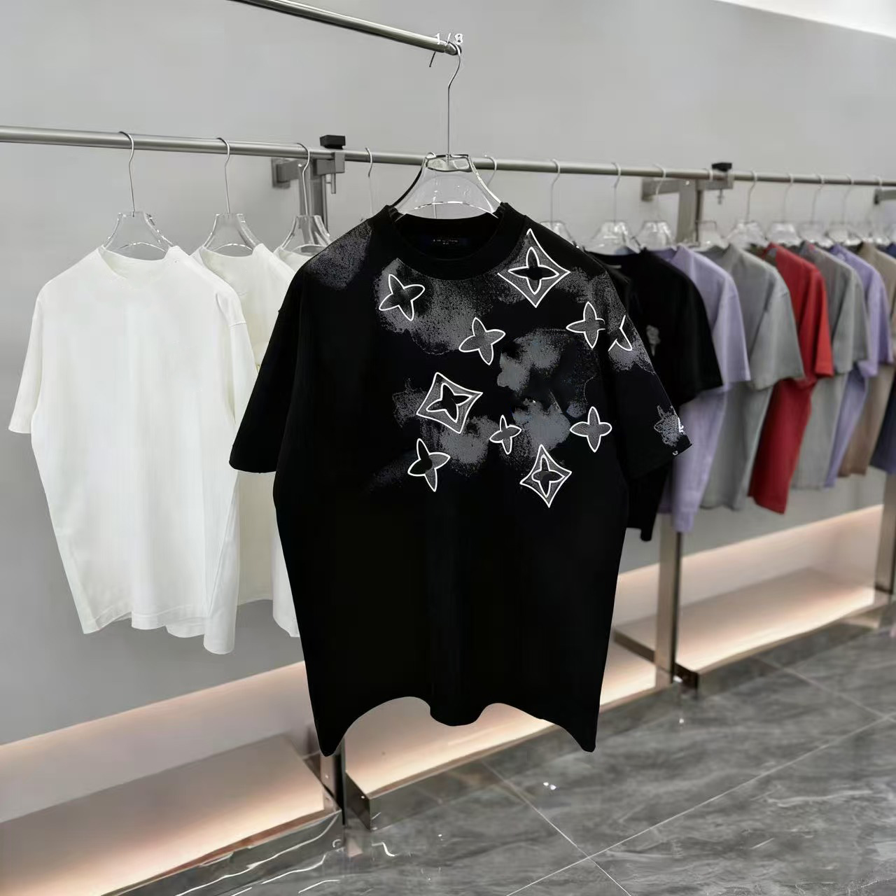 5A Mens Plus t shirt paris 2025 tee shirts Europe France Luxury designers letter 3D printing polos Mens Tshirt Women Cotton Short Sleeve Tee shorts