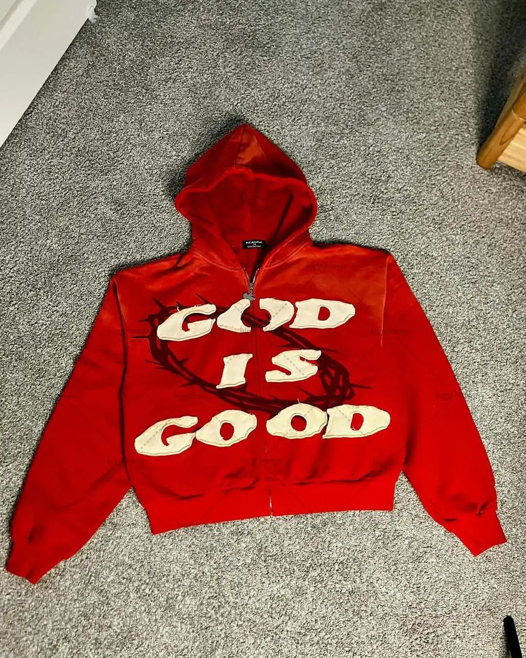Harajuku High Street Hip-hop Rétro Tendance Surdimensionné Sweat À Capuche Zippé Hommes Y2K Vintage Lettre broderie Sweat Femmes 251201