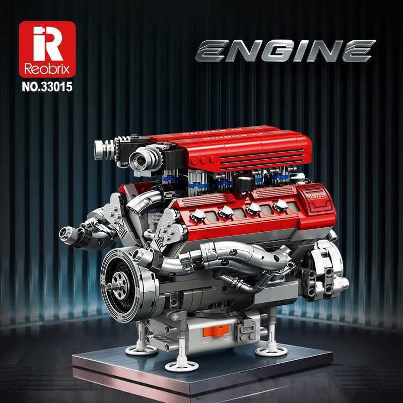 1101PCS Forma Racing Engine Building Blocks V8 Engine Model Technology Bricks Desktop Ornament Kids Holiday Gifts DIY Toys C251204-image-1087301149
