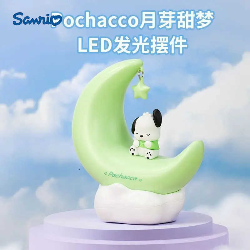 Sanrio Cartoon Anime Kuromi My melody Pochacco Cinnamoroll Ornament Moon Bud Sweet Dream LED Luminous Ornament Night Light Desktop Gift H251205-image-1087347411