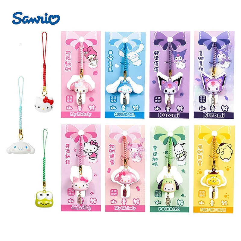 Sanrio Hello Kitty Anime Kawaii Bell Amulet Series Keychain Pendant Cartoon My Melody Bag Decoration Accessories Lovely Gifts H251205-image-1087317689