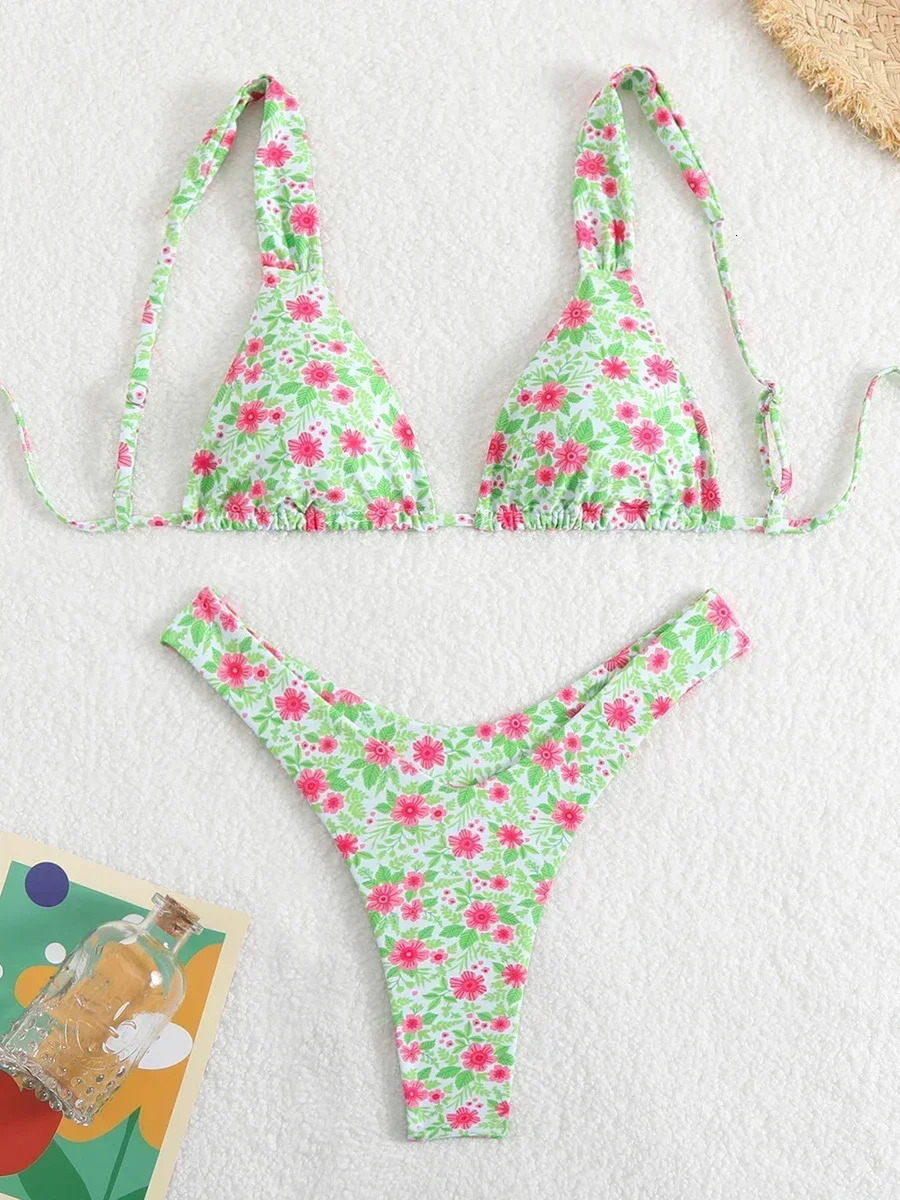 Sexy Micro Bikini Maillot De Bain Femme Maillot De Bain Femme String Bikinis Brésiliens Ensembles Femme Deux Pièces Maillot De Bain Swim Beach We