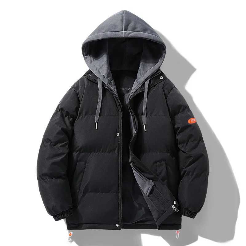 Mode Hommes Capuche Amovible Casual Doudounes Homme Manteaux D'hiver Qualité Mâle Plus Épais Chaud Noir Parkas Couple Manteaux Taille 6XL M251205