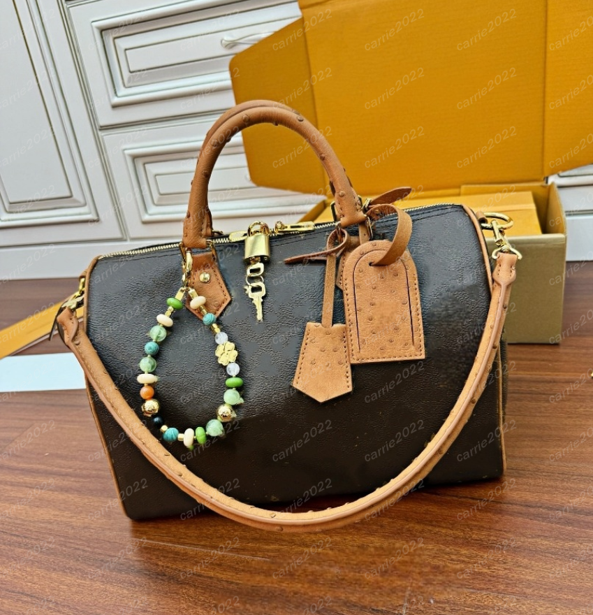 10A designer bag Mirror Quality Pillow bags Soft 30 P9 ostrich leather Boston Crafty handbag shoulder bag women handbags cross body tote travel capa