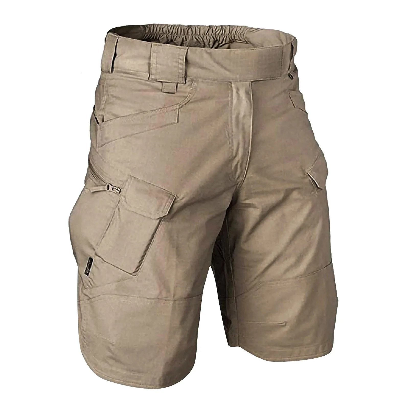 Short Cargo pour hommes, couleur unie, résistant à l'usure, multi-poches, cordon de serrage, randonnée en plein air, jogging, décontracté, 251205