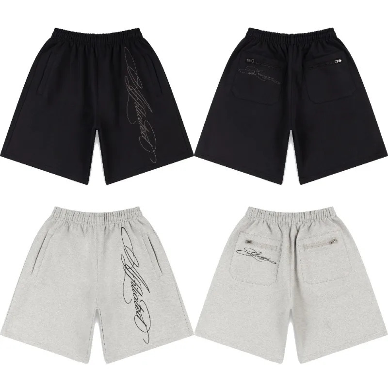 Y2K Rétro Jogging Shorts Signature Broderie Hommes Femmes Pantalons de survêtement Harajuku Hip Hop Streetwear Unisexe Baggy Pantalons décontract