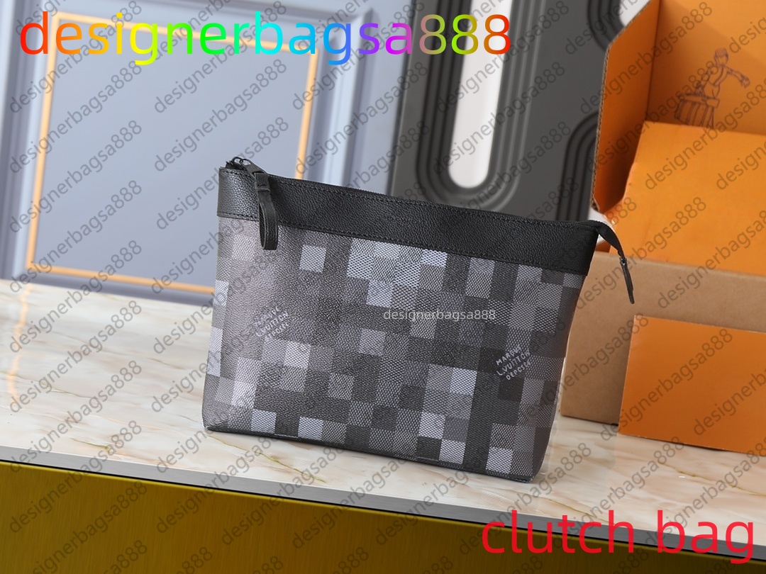 10A Embossed Black Men's Clutch bags Luxury Tote Bag Designer Bag Womens Designer Voyage Souple Shoulder Bags Ladies Envelope Mens Handbags Wal
