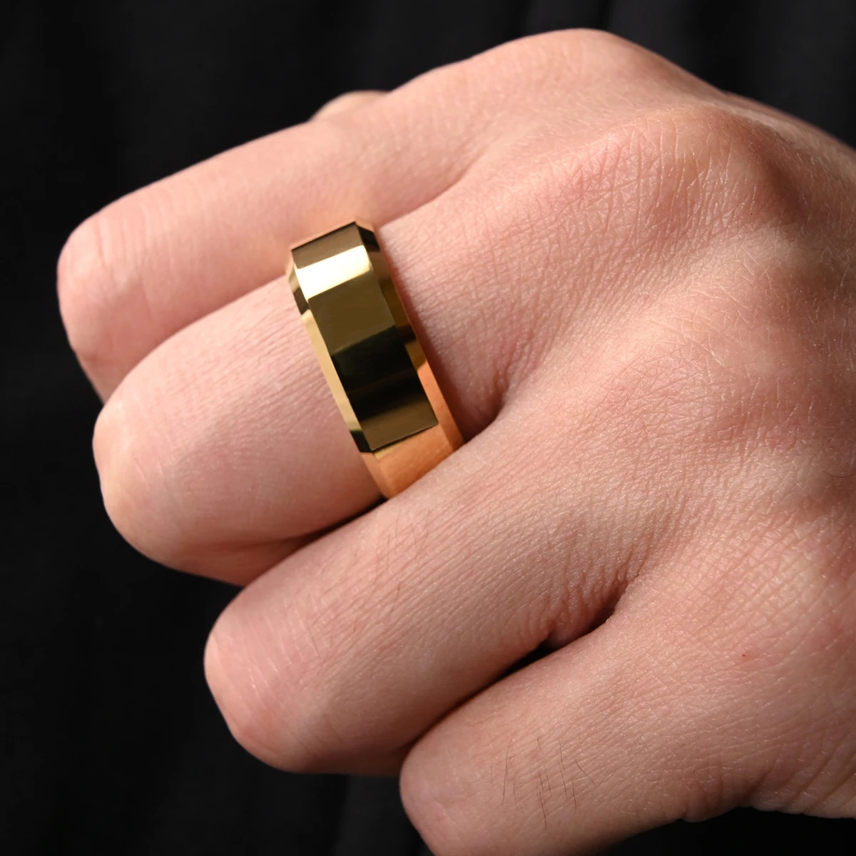 Bague en carbure de tungstène pour homme anillos bague homme pareja de compromiso bijoux de mode bandes de mariage couple bagues de fiançailles b