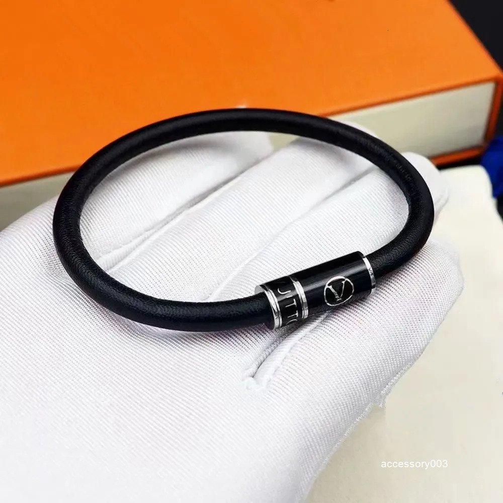 Bangle Charm Bracelets New Designer charm Leather Buckle Beads Hand Rope Men Women Couple Bracelets Jewelry