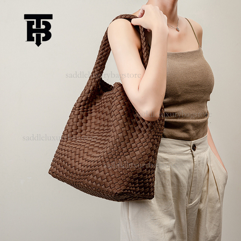 TB BHULAMTE Sac de luxe tissé à la main pour femme - Sac de plongée étanche de grande capacité - Sac polyvalent pour mère et femme - Sac à main d