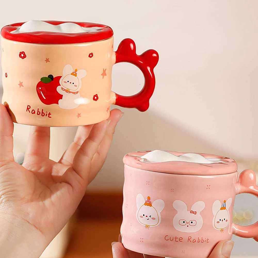 Hand Shaped Cartoon Mug 3D Embossed Unique Style Cute Animal Themed Cup For Home Use Coffee Milk Ceramic Drinkware M251206-image-1087463399