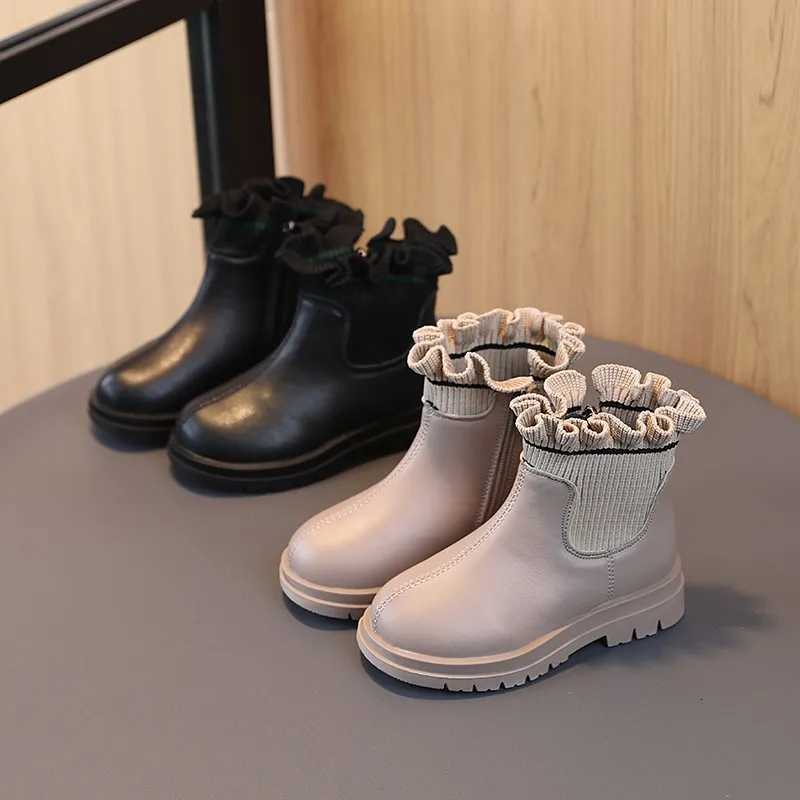 Fashionable and elegant girls zipper boots lightweight and non-slip boots suitable for indoor and outdoor campus students autT251206