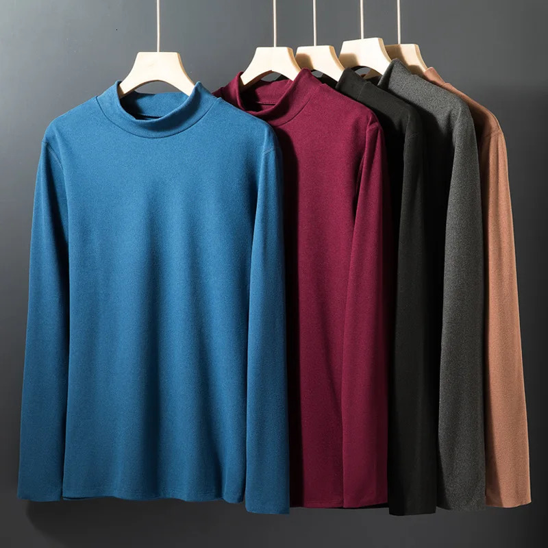 Large Size Men Autumn Winter Medium Collar Double-Sided Velvet Bottoming Shirt Trend Within the Warm Autumn Coat Long-Sleeve 251202