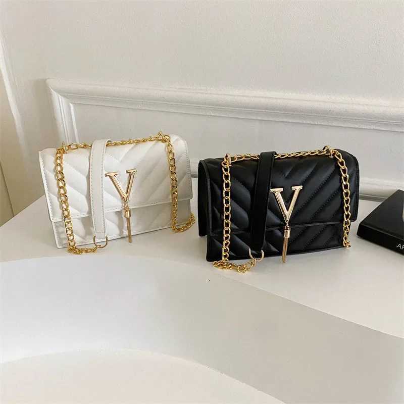 22157cm Versatile Small V shaped Luxury Small HandBag Designer Womens Tote Bags Fashion Popular Chain Shoulder Crossbody BagXJ251206