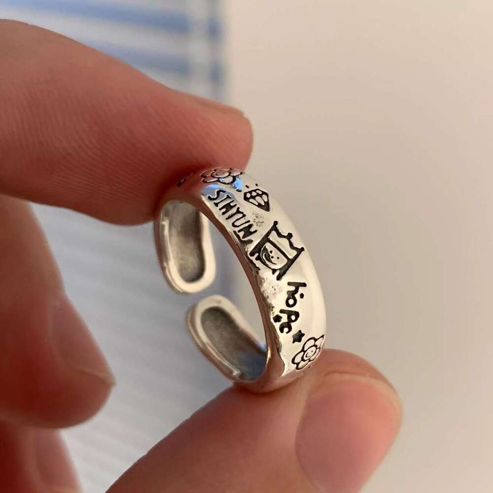 Niche Open Ins High-End Design Sense Simple Ring Set Decoration for Women Vintage