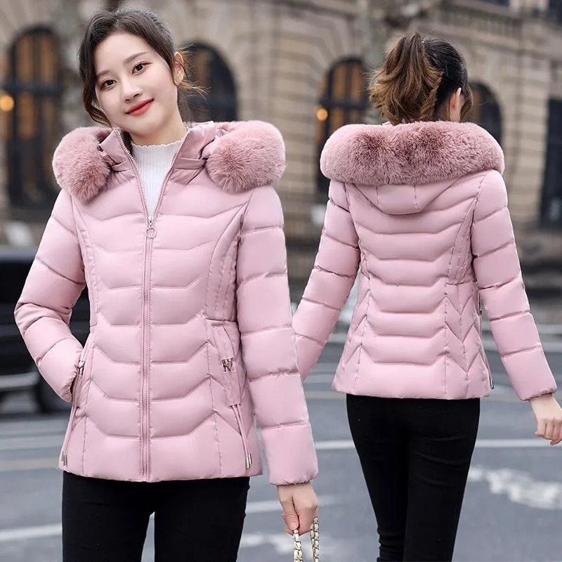 2024 Winter Jacket Women Parka Fashion Long Coat Wool Liner Hooded Parkas Slim With Fur Collar Warm Snow Wear Padded Clothes251201