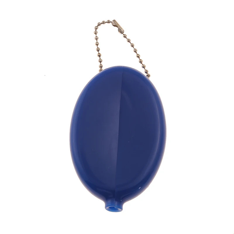 Korean Version Fashionable And Minimalist Solid Color Creative Zero Wallet PVC Soft Rubber Coin Portable Handbag With Bead Chain 251201