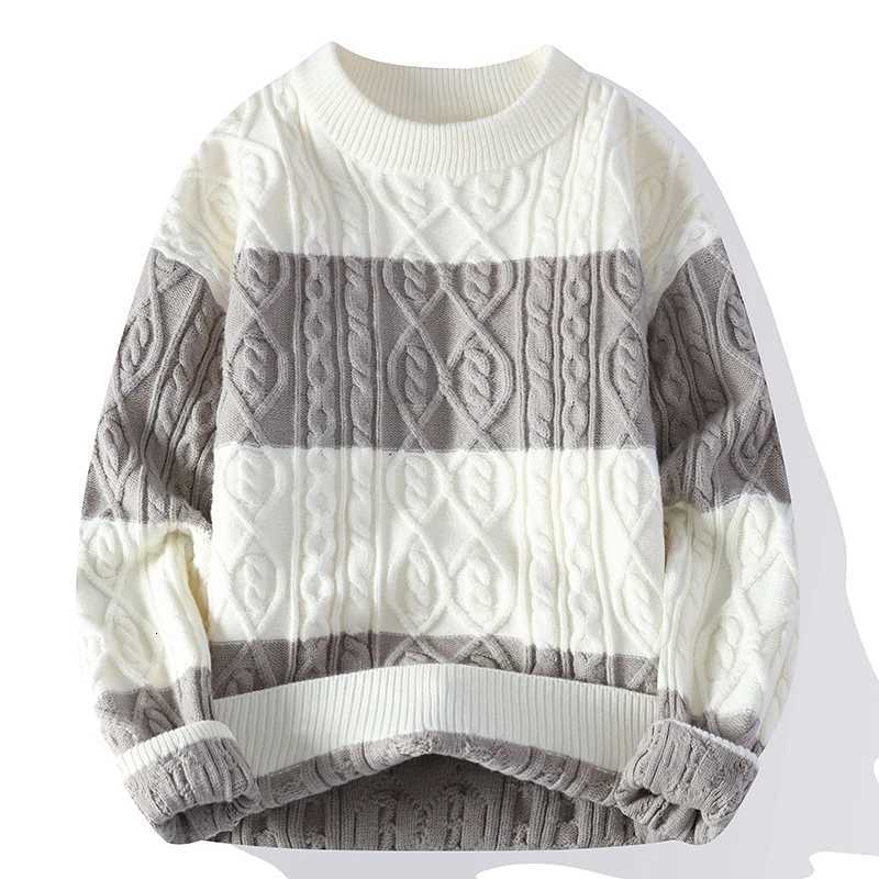 2024 Male Striped Sweaters Mens Knitting Pullover Streetwear Casual Fashion Clothes Mens Oversized Korean Harajuku T Shirt S07 M251206