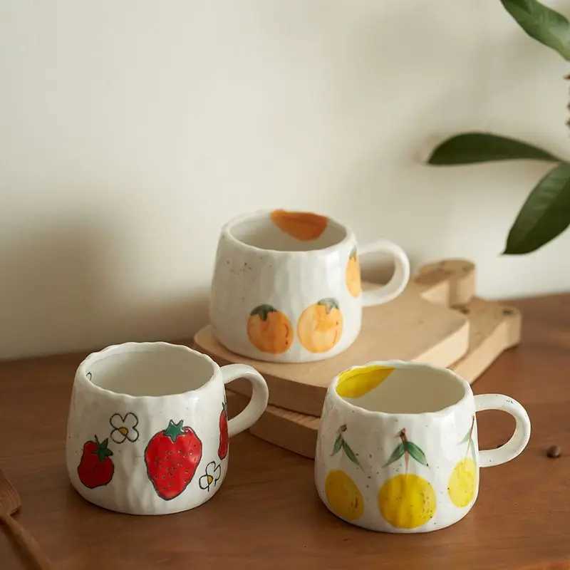 Cute Cartoon Mug Ceramic Coffee Milk Cup High Temperature Resistant Girl Breakfast Mug Delicate And Beautiful Water Cup M251206-image-1087462637