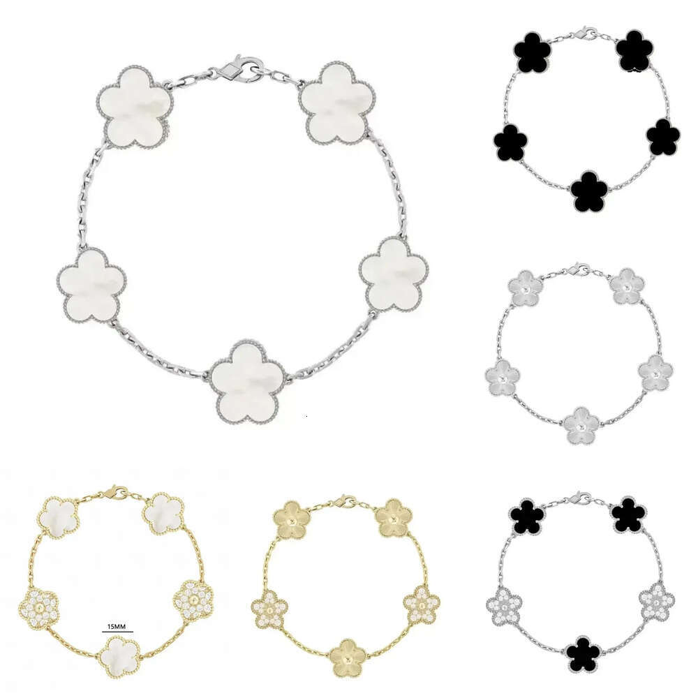designer bracelet femmes 5four leaf trèfle bracelet designer plaqué or bracelet rouge vert blanc coquille agate charme luxe bracelet femme design